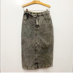 Vintage Jordache Acid Washed Denim Pencil Skirt